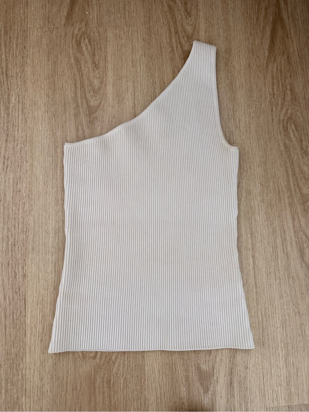 Open Edit Luxe Sculpt Rib One-Shoulder Top